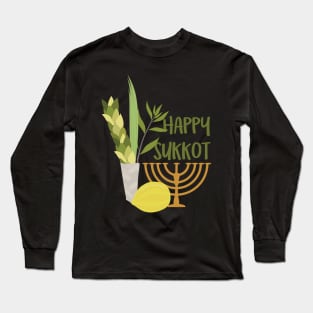 Sukkot Shalom Best Wishes for the Sukkot Holiday Long Sleeve T-Shirt